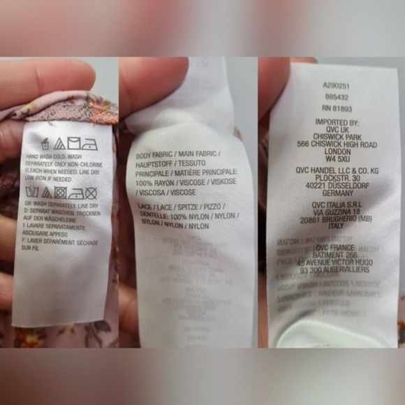 Logo Lavish Lori Goldstein Pink Floral Lace Sleeveless Tunic Top US 8 - Picture 13 of 15